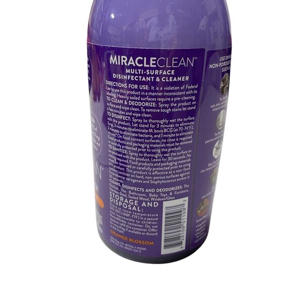 Joy Mangano Miracle Clean Orange Blossom 28 Fl oz Multi Surface NEW - Picture 3 of 6